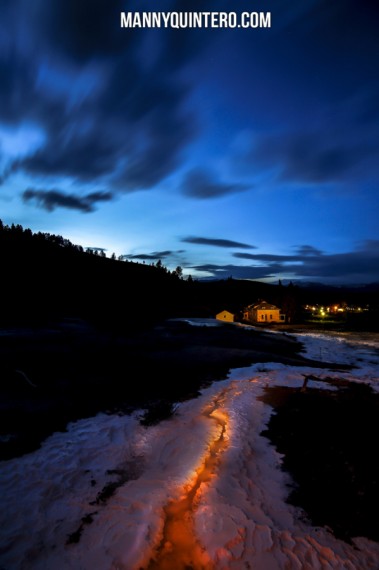 Manny Quintero - Light Painting (Dave Black Style) - Mammoth Hot Springs - Yellowstone