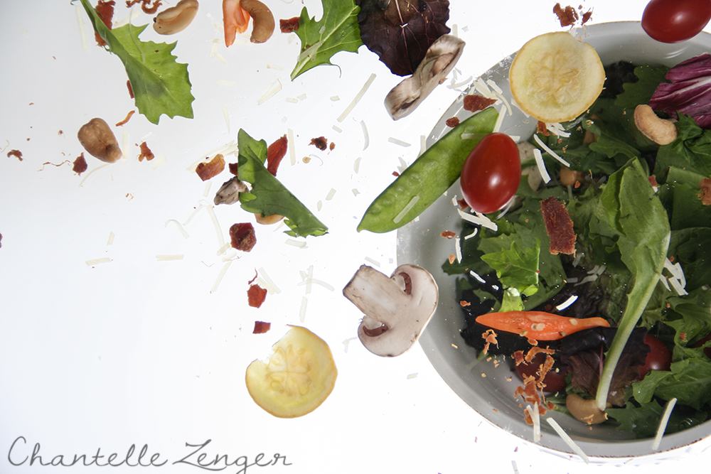 Food & Product Photography – Flying Salad – F12